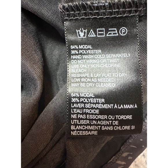 Silence + Noise Romper Short Womens Small Black Tan Abstract Plunge Neckline - Picture 11 of 11